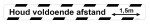 Corona stickers - HOUD VOLDOENDE AFSTAND zwart-wit